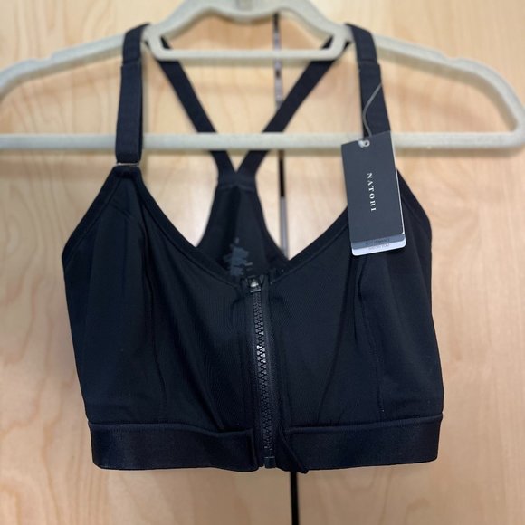 Natori Yogi Zip-Front Wireless High-Impact Sports Bra 736050 - Picture 1 of 4
